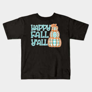 Happy Fall Y’all Halloween Autumn Southern Cute Kids T-Shirt